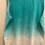Old Navy NWOT turquoise and white ombré sequin tank top Photo 4