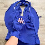 Foreign Exchange Royal Blue Tulip Ruffle Open Back Top S Photo 3