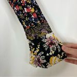 Free People  | Wildflower Fields Floral Rayon Henley Button Top S Photo 3