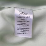 Lulus NWT ‎ Soiree Season Satin Halter Mini Dress In Light Green Size Extra Large Photo 9