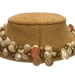 Freshwater Pearl, Rose Quartz and Rutilated Quartz long Hand Knotted Necklace Photo 3