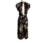 ZARA  Black/Multicolor Floral Crop Jumpsuit Women's Size Medium | 55-60 Photo 1