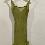 Green Crochet Mini Dress Photo 2