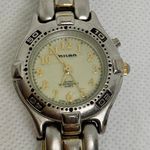 Vintage Milan silver tone women watch light up dial 28mm round case running Photo 2