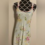 Oscar de la Renta EUC Green & Pink Floral Lingerie Slip Dress size small Photo 1
