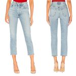 AGOLDE RILEY HIGH RISE STRAIGHT CROP RAW HEM JEANS SIZE 24"β Photo 3