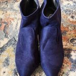 Franco Sarto Kortney Blue Suede Black Patent Pointed Toe Boots Size 9 Photo 3