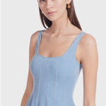 STAUD  wells dress in light denim Photo 1