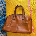 Unbranded Brown Studded Satchel Handbag w Crossbody Strap Photo 15