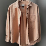 Universal Threads Universal Thread Women’s Oversized Tan Button Down Shirt Sz Large Photo 0
