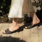 Dolce Vita Meeza Imitation Pearl Sandal Black 6.5 Photo 0