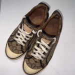 Coach Barrett Brown Vintage Style Monogram Designer Tennis Shoes 7.5B Photo 4