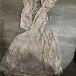 Hello Molly  Pink and Gold Mini Dress Photo 1