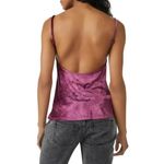 Free People  All Night Velvet Tank Tunic Sleeveless Low Back Fig Jam Purple M Photo 1
