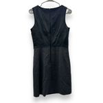 Theory  Tirionne C Magistrate Charcoal & Black Leather Wool Sheath Dress Sz 6 NEW Photo 5