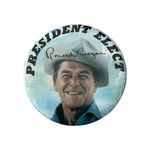 Ronald Reagan 1980 President Elect Pin Button Political Campaign Cowboy Blue Photo 0