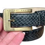 Perry Ellis Vintage Black Genuine Snake Skin Belt - Size Medium Classic Business Photo 0