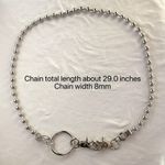 Bead Pants Chain for Men Women,Jeans Chain,Keys Chain,Biker Wallet Chain,Streetwear Punk Hip Hop Unisex Style Silver Photo 4