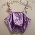 SheIn Lavender Purple Satin Corset Tank Top M Medium Butterfly Accents Butterflies Photo 5