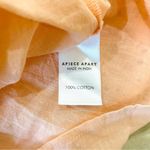 Apiece Apart  100% cotton light peach midi dress with ruffle shoulder straps Photo 11