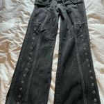 Vintage Black punk style distressed jeans Size 30 Photo 1