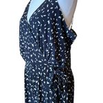Kaileigh  Rica Knit Crop Jumpsuit Navy An White New With Tags Womens Size XXL Photo 3