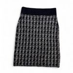 Beulah Black White Tweed Knit Skirt – High Waist, Pencil Fit, Elegant Classic Look NWOT Photo 1