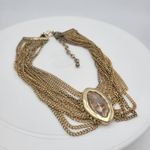 Chico's  Labrodite Amulet Necklace 20" Gold‎ Tone Chunky Multi Strand Lobster Claw Photo 2