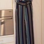 Adelyn Rae 💕💕 Striped Ruffle Jumpsuit NWT Photo 4