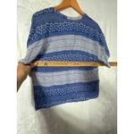 Edme & Esyllte Top 6 Blue White Floral Geometric Button 100% Silk Anthropologie Photo 9