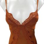 ZARA  Brown Sleeveless Floral Lace Cami Camisole Tank V Neck Bodysuit Top Size S Photo 2