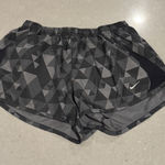 Nike Women's Running Shorts Geometric Print Black Gray Size S Photo 0
