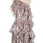Saint Laurent mini floral one shoulder silk dress size 4 women’s Photo 0