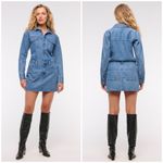 Abercrombie & Fitch  Long Sleeve Denim Shirt Dress Size M Photo 1