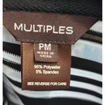 Multiples  Womens Abstract Stripe Print Button Front Blazer Jacket PM Photo 3