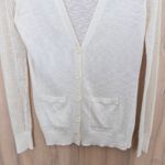 Lucky Brand  Womens Open Knit Cardigan Size XS Button Front Sheer Boho Cottage Photo 2
