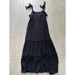 Blu Pepper Blue Pepper Dress Womens Large Black Maxi Tiered‎ Tie Quiet Luxury Resort Beachy Photo 1