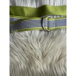 J.Crew Women's Green and Navy Striped Belt Photo 1