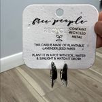 Free People  semi hoop faceted earrings silver tone Photo 1