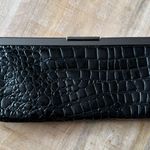 Cache Black Crocodile-Embossed Clutch Photo 0