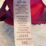 Jezebel  Padded Push Up Underwire Bra with lace trim Size 36C Photo 7