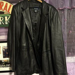 Denim & Co  leather blazer Photo 0