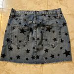 Current/Elliott Black Velvet Star Mini Denim Skirt 24 Photo 4