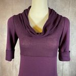 Can’t Miss | Deep Purple Ribbed Mini Sweater Dress | Size Medium Photo 3
