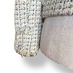 ZARA  Basic Cream Tweed Boucle Blazer Jacket Flower Jewel Brooch Buttons Size XS Photo 4