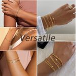 Gold Bracelets for Women, 14K Real Gold Jewelry Sets for Women Cute Tennis Beaded Bracelets for Women Photo 5