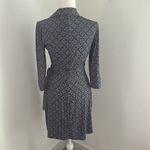 Laundry by Shelli Segal Laundry Nylon/Spandex Knit Blue/Tan Geometric Print Wrap Dress sz S Photo 4