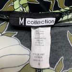 M Collection Green Floral Asymmetrical Cami Dress with Ruffle Hem Black Size M Photo 10