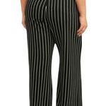 Terra & Sky Pants Wide Leg High Rise Black White Stripe Women’s Plus Size 0X 14W Photo 1