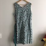 BODEN Boho Printed Duck Egg Blue Summer Dress Sz 16 Photo 4